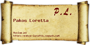 Pakos Loretta névjegykártya